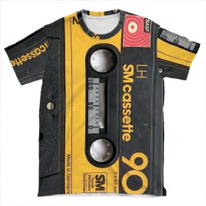Vintage Cassette Retro AOP T-shirt Tee