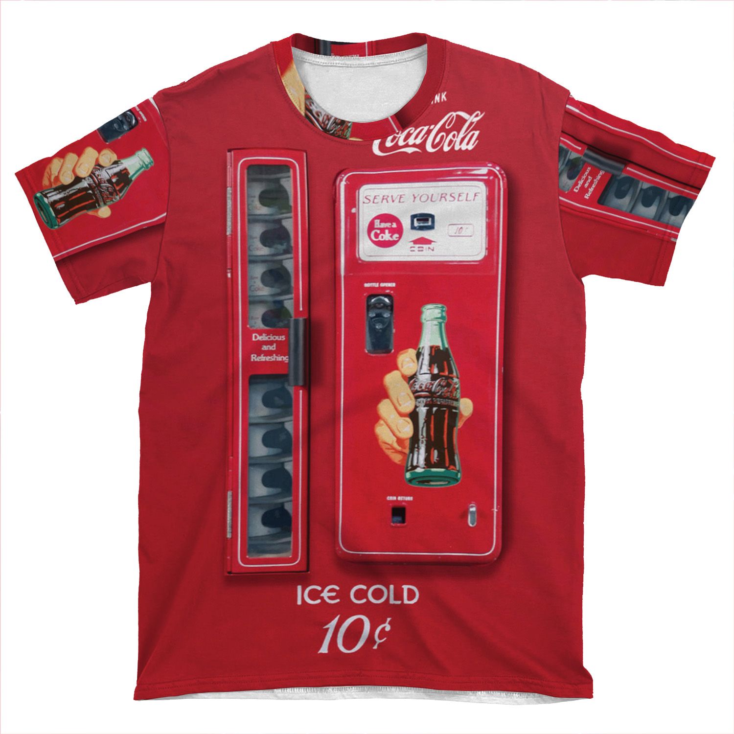 Vintage Coke Machine AOP T-shirt Tee