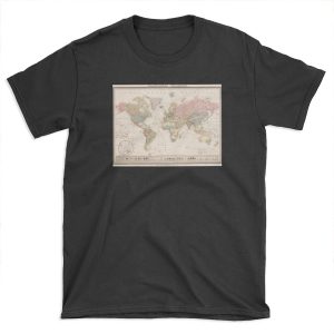 Vintage Colorful Historical Rainbow World Map Boho T-shirt Tee