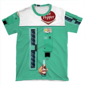 Vintage Dr. Pepper Vending Machine AOP T-shirt Tee