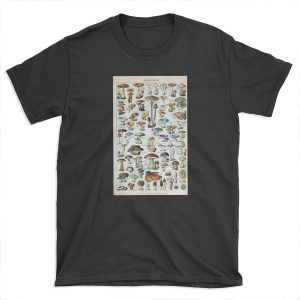 Vintage Edible Mushroom Chart T-shirt Tee