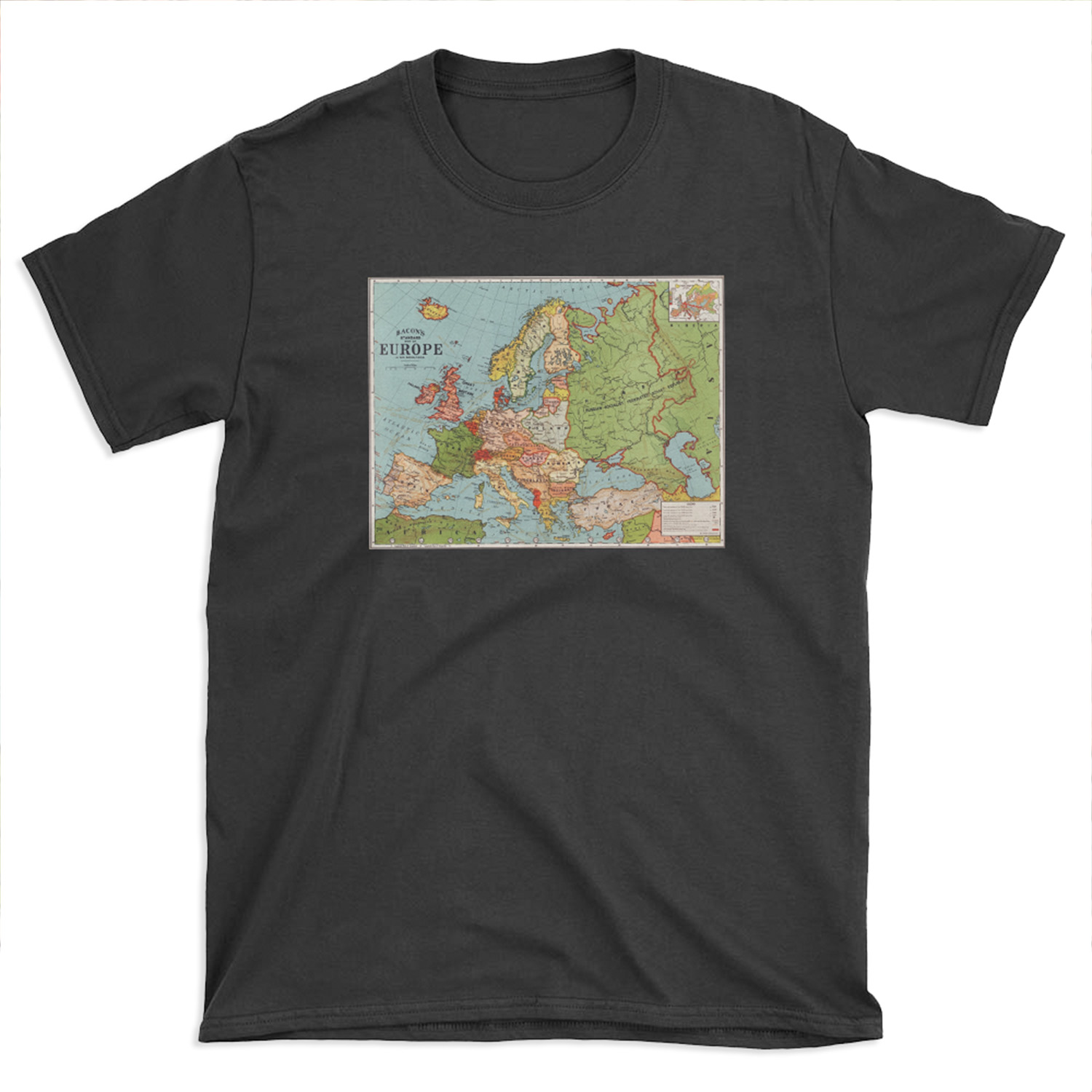Vintage Europe Map (1920's Post-WW1 Era) T-shirt Tee
