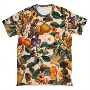 Vintage Fruit Pattern Ix AOP T-shirt Tee