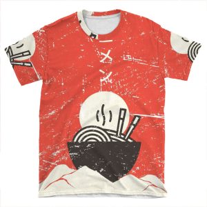 Vintage Japanese Anime Ramen AOP T-shirt Tee
