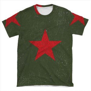 Vintage Look Russian Red Star AOP T-shirt Tee