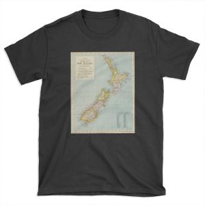 Vintage Map of New Zealand (1883) T-shirt Tee
