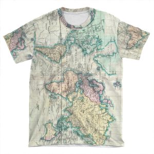 Vintage Map Of The World (1801) AOP T-shirt Tee
