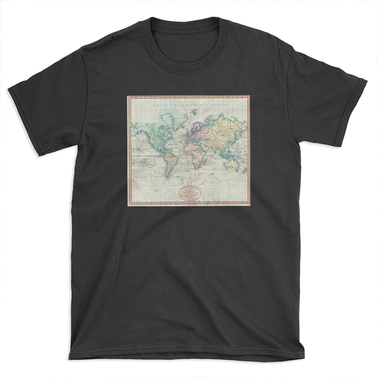 Vintage Map of The World (1801) T-shirt Tee
