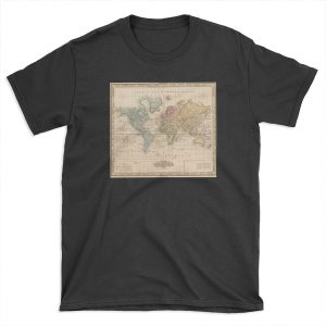 Vintage Map of The World (1823) 2 T-shirt Tee