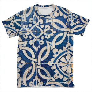 Vintage Portuguese Azulejo AOP T-shirt Tee