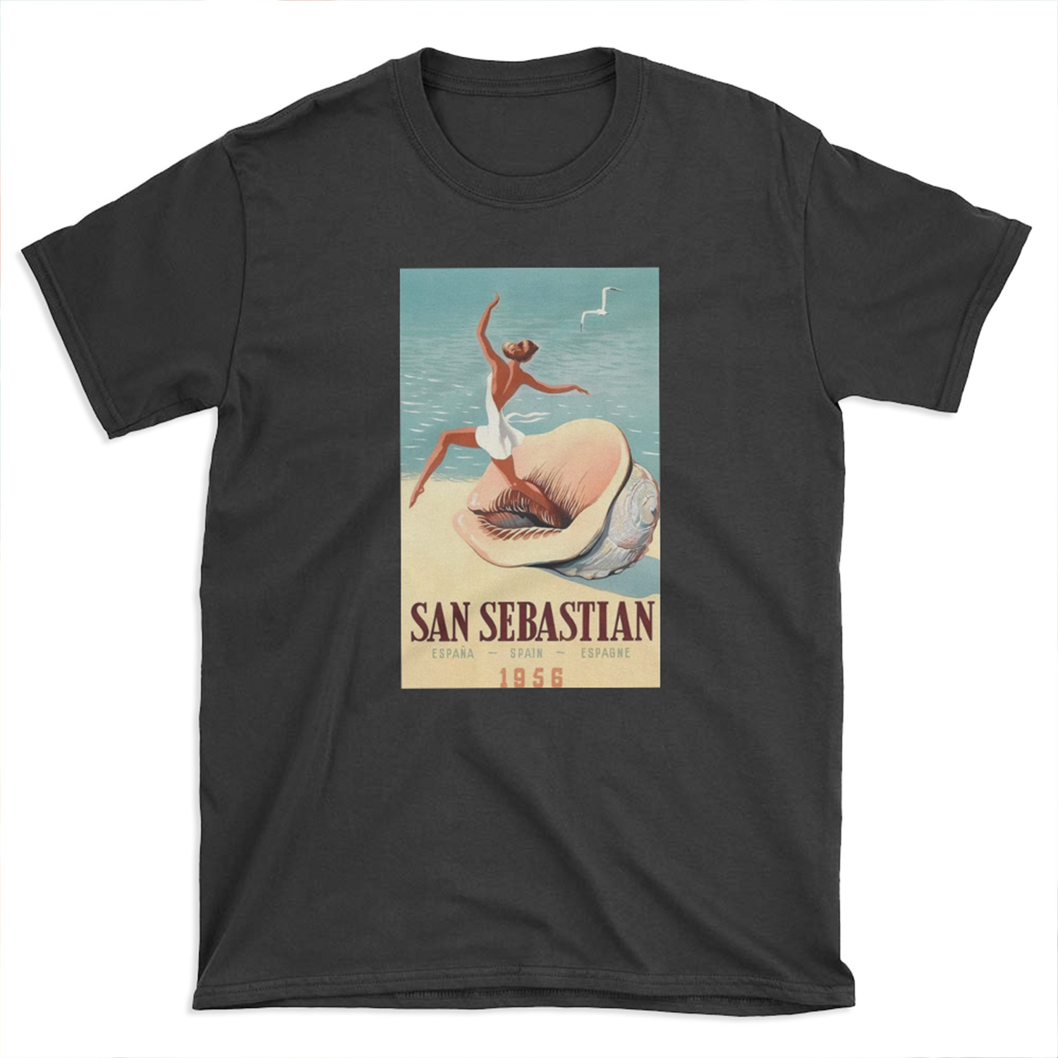 Vintage San Sebastian Spain Travel T-shirt Tee