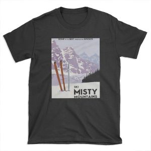 Vintage ski mountain poster T-shirt Tee