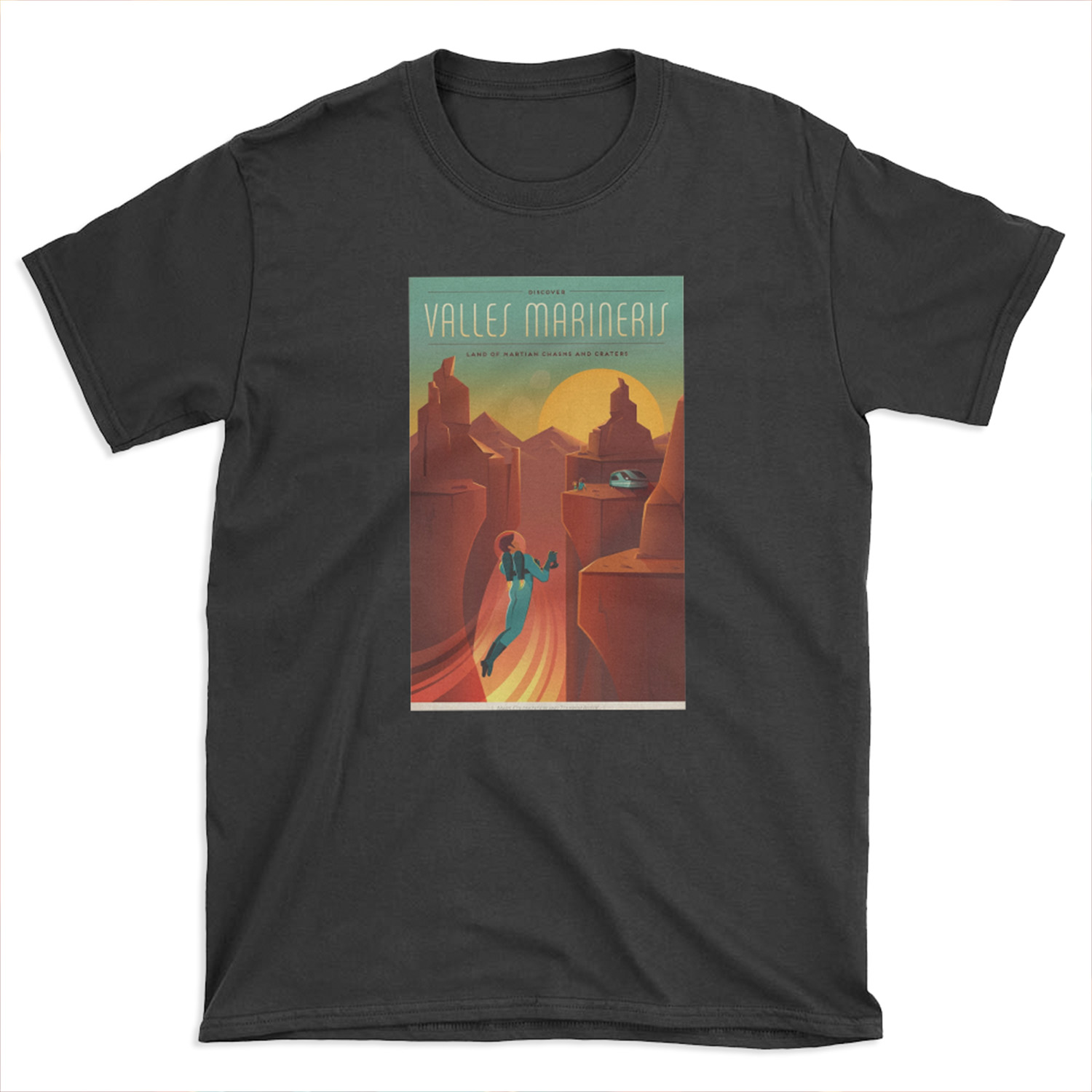 Vintage SpaceX Valles Marineris Mars Travel T-shirt Tee