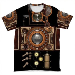 Vintage Steampunk Camera #2A Steampunk S AOP T-shirt Tee