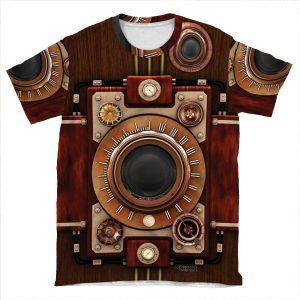 Vintage Steampunk Camera No.1A Steampunk S AOP T-shirt Tee