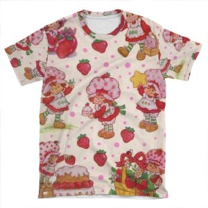 Vintage Strawberry Shortcake AOP T-shirt Tee