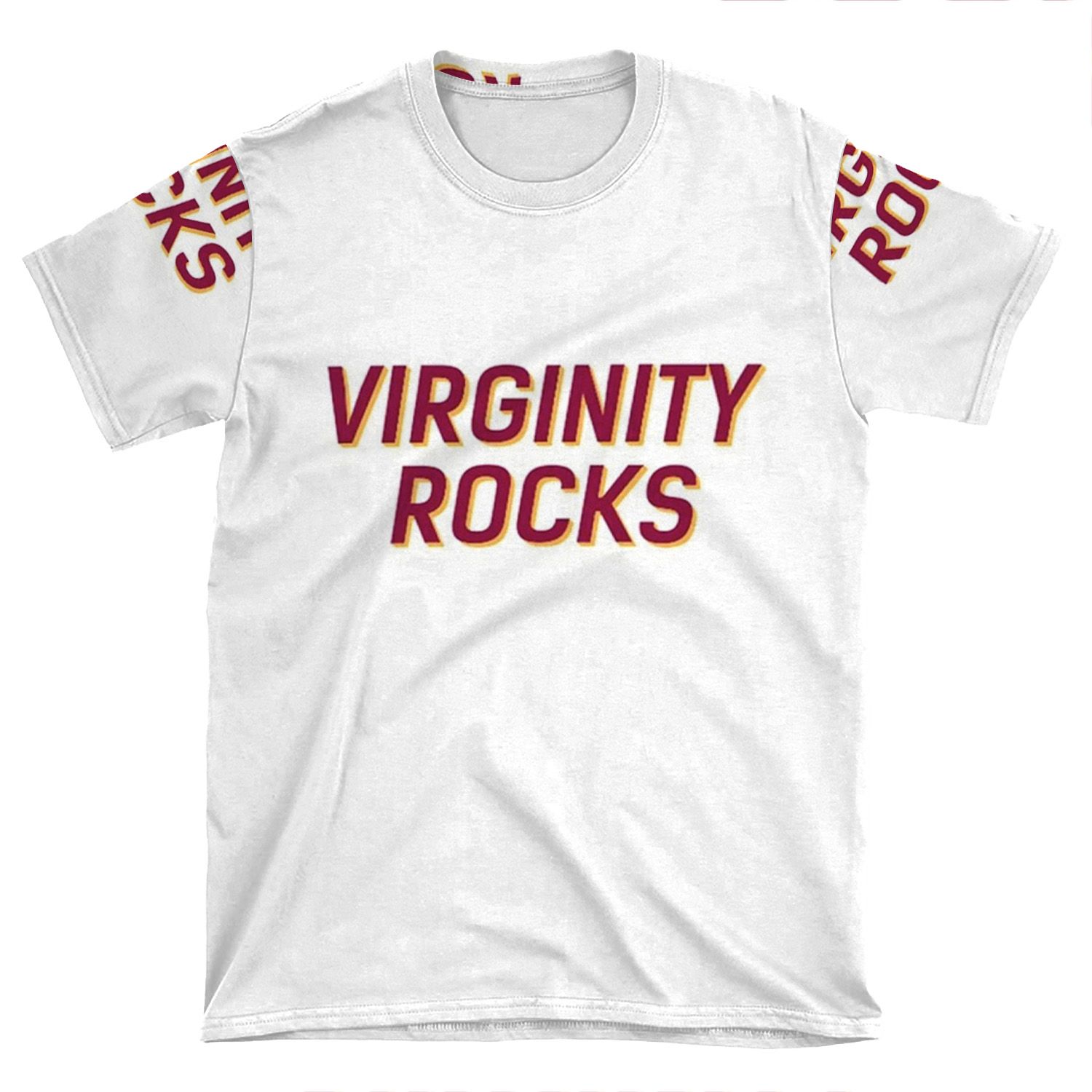 Virginity Rocks White Or Black AOP T-shirt Tee