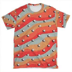 Vsco Stripe Stars AOP T-shirt Tee