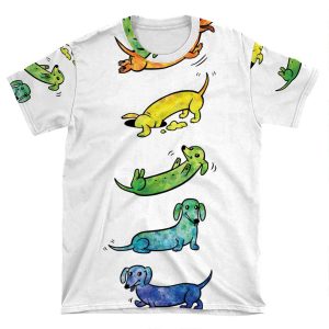 Watercolor Dachshunds AOP T-shirt Tee