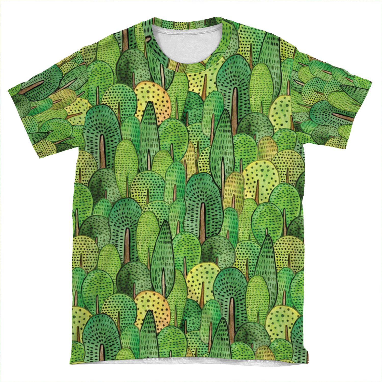Watercolor Forest AOP T-shirt Tee