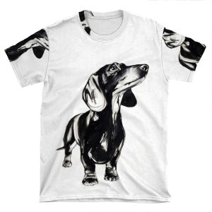 Watercolour Dachshund AOP T-shirt Tee