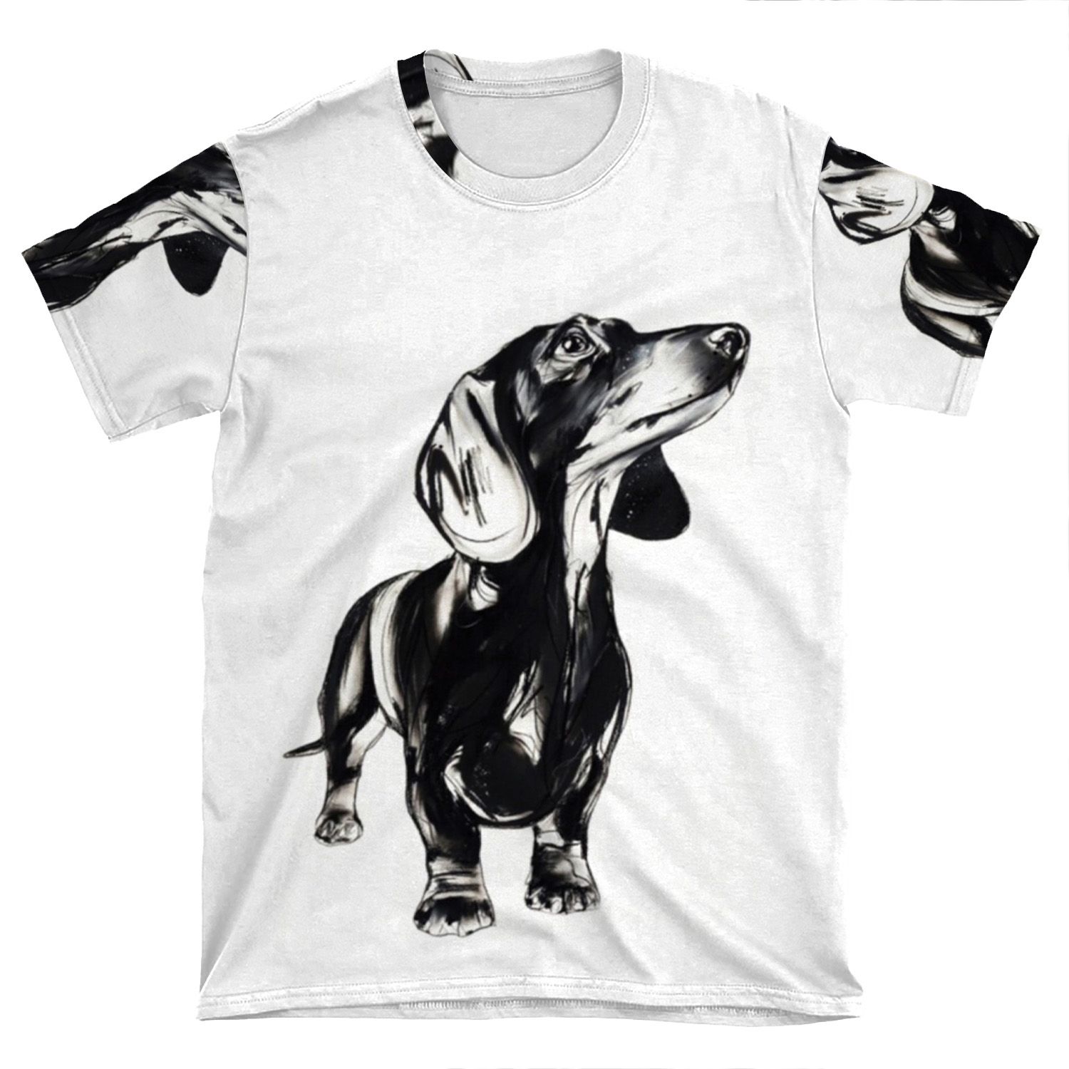 Watercolour Dachshund AOP T-shirt Tee