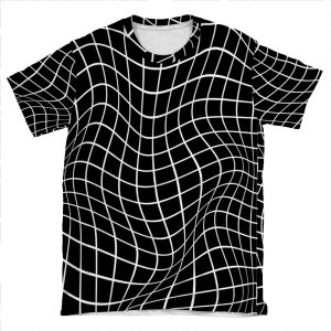 Wavy Grid AOP T-shirt Tee
