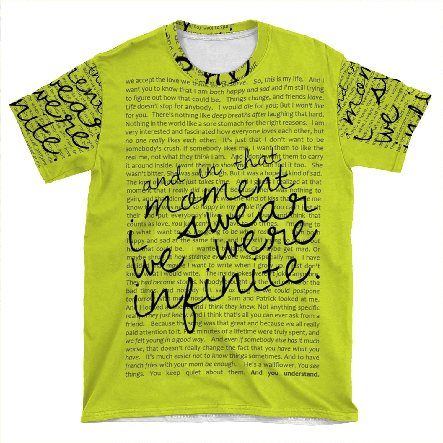 We Were Infinite - Quotes - Green AOP T-shirt Tee