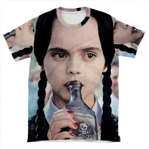 Wednesday Addams 'Poison' AOP T-shirt Tee