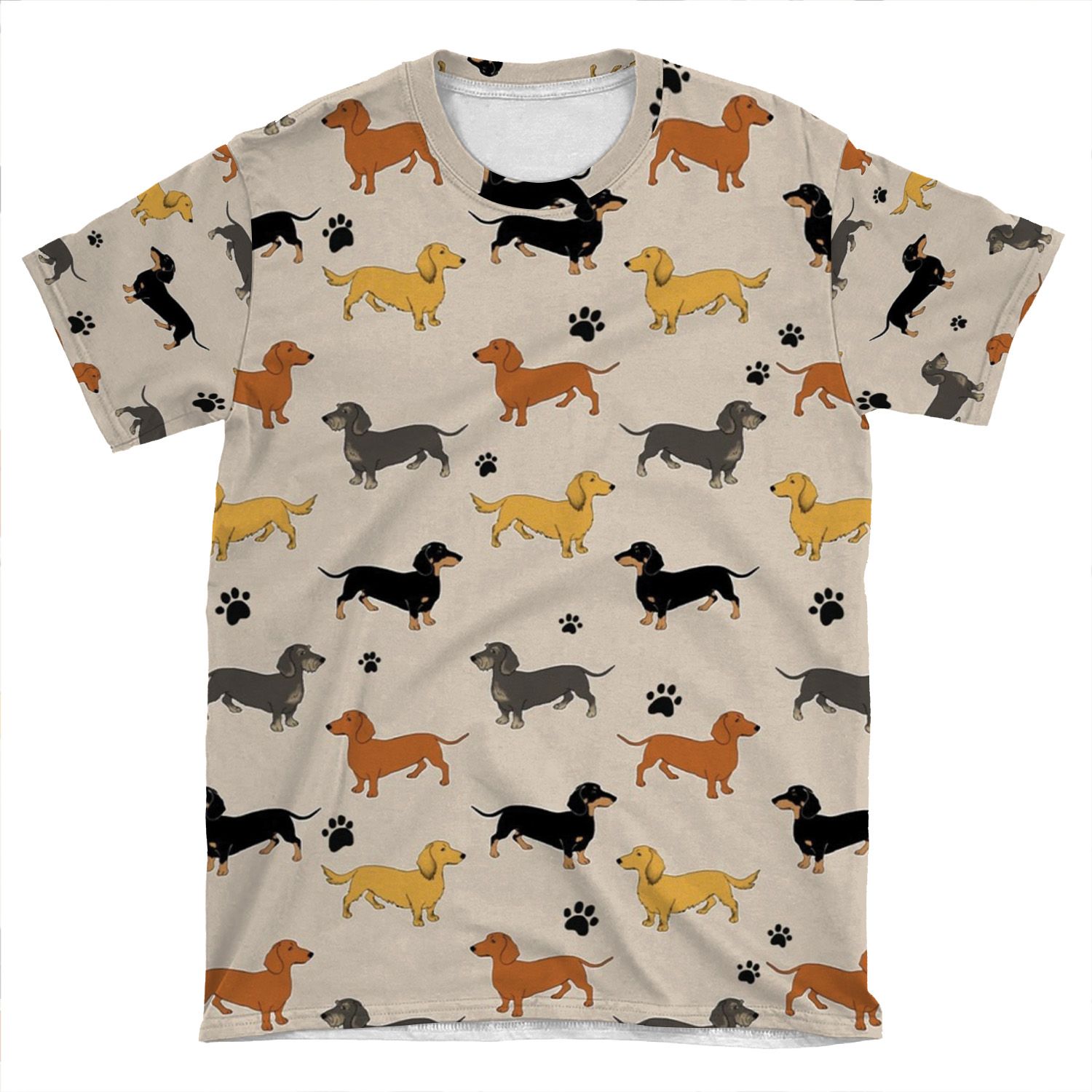 Weenie Weenies (Dachshund Sausage Dog) AOP T-shirt Tee