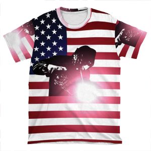 Welding: Welder & American Flag AOP T-shirt Tee