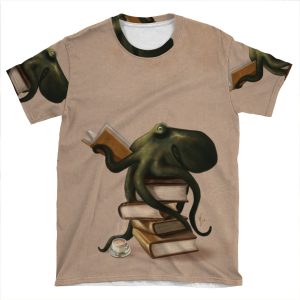 Well-Read Octopus AOP T-shirt Tee