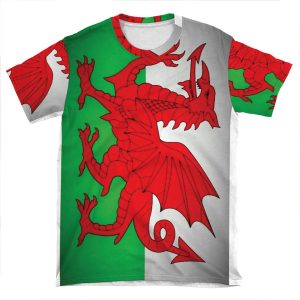 Welsh Dragon Flag AOP T-shirt Tee
