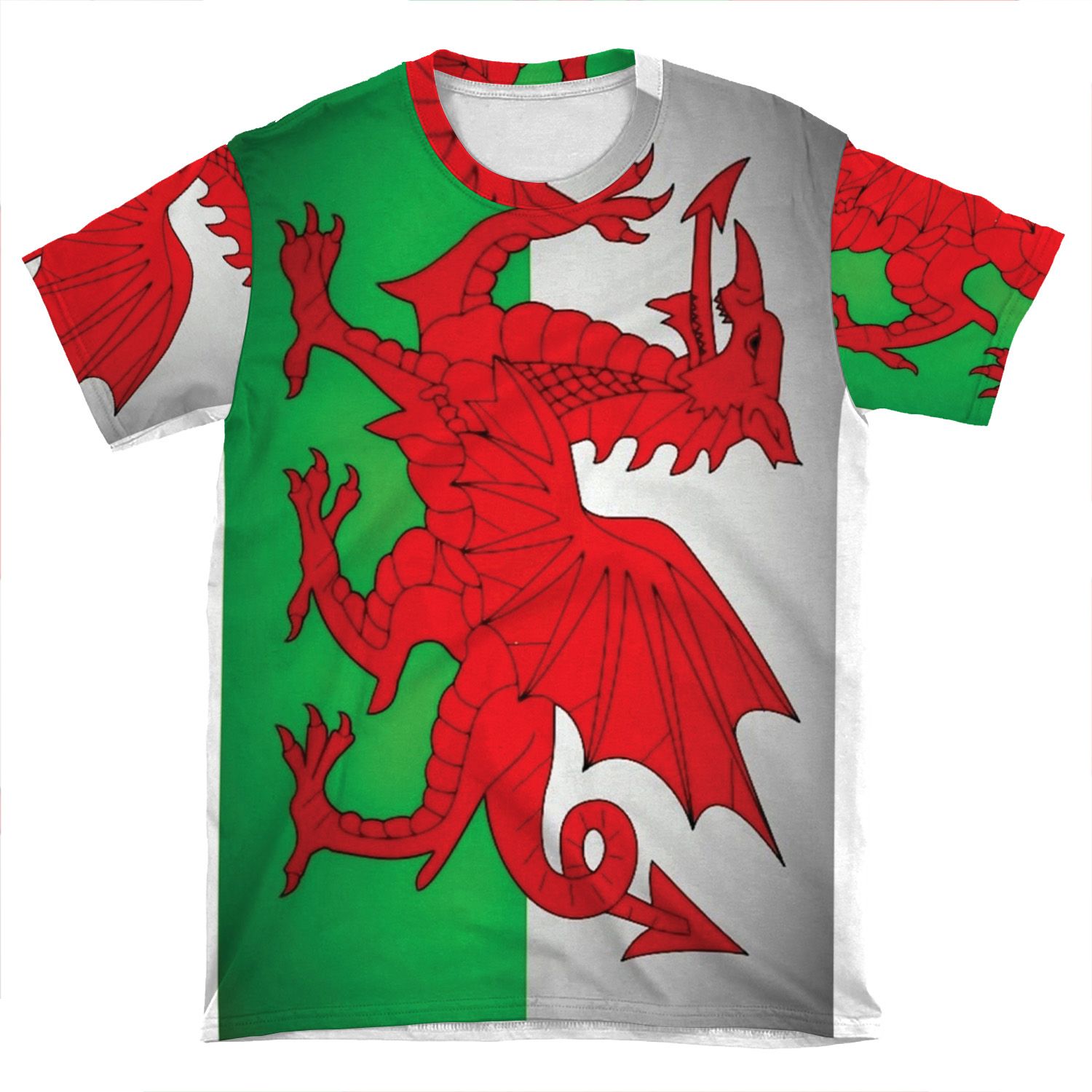 Welsh Dragon Flag AOP T-shirt Tee