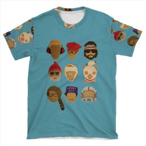 Wes Anderson's Hats AOP T-shirt Tee