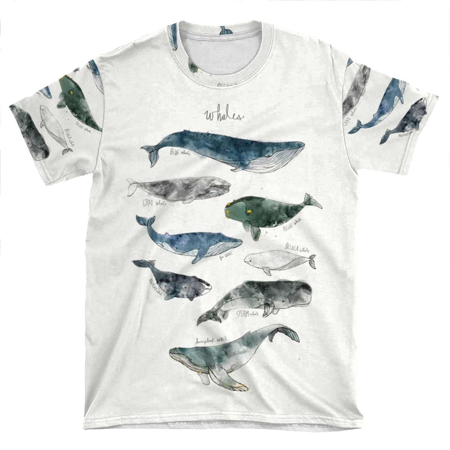 Whales AOP T-shirt Tee