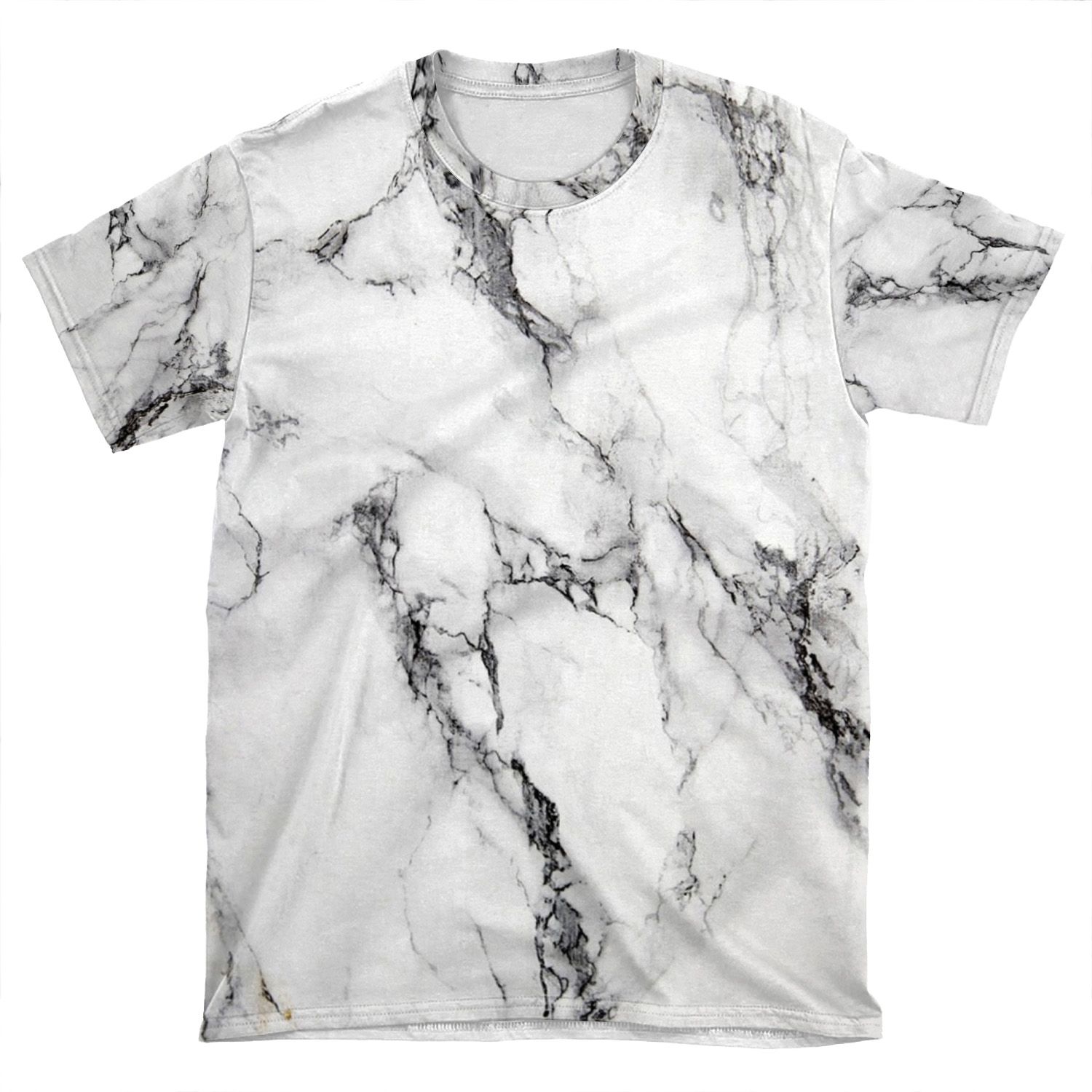 White Marble AOP T-shirt Tee