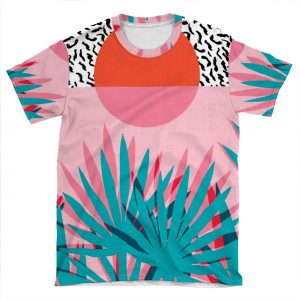 Whoa - Palm Sunrise Southwest California Palm Beach Sun City Los Angeles Hawaii Palm Springs Resort Decor AOP T-shirt Tee