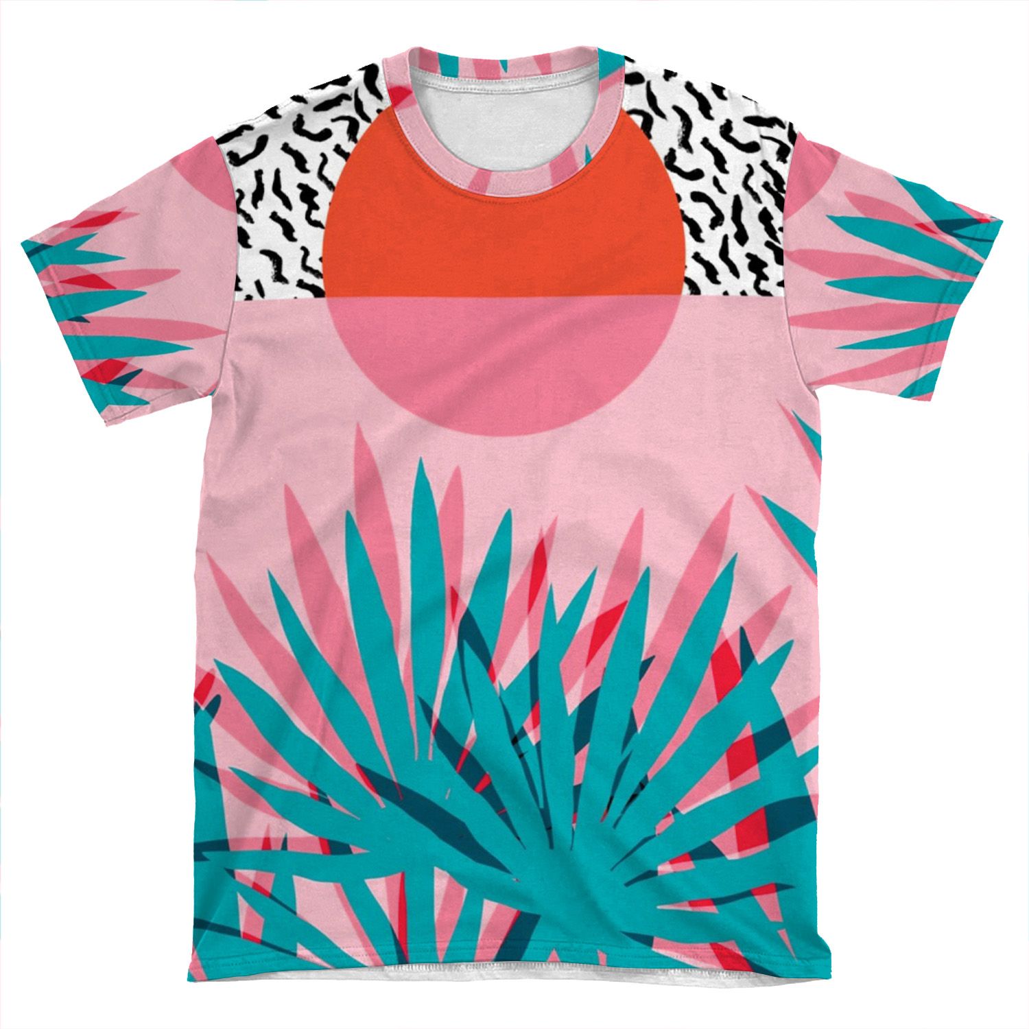 Whoa - Palm Sunrise Southwest California Palm Beach Sun City Los Angeles Hawaii Palm Springs Resort Decor AOP T-shirt Tee