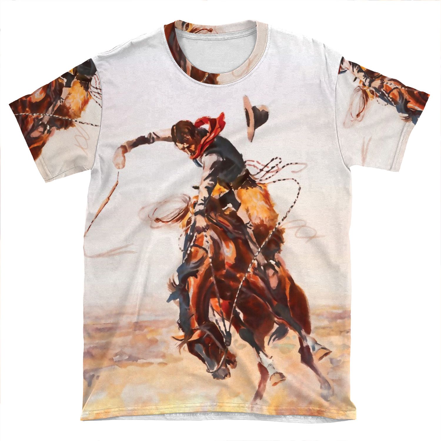 Wild West Series Bad Horse AOP T-shirt Tee