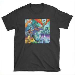 Wing of fire all dragon Pattern Background T-shirt Tee
