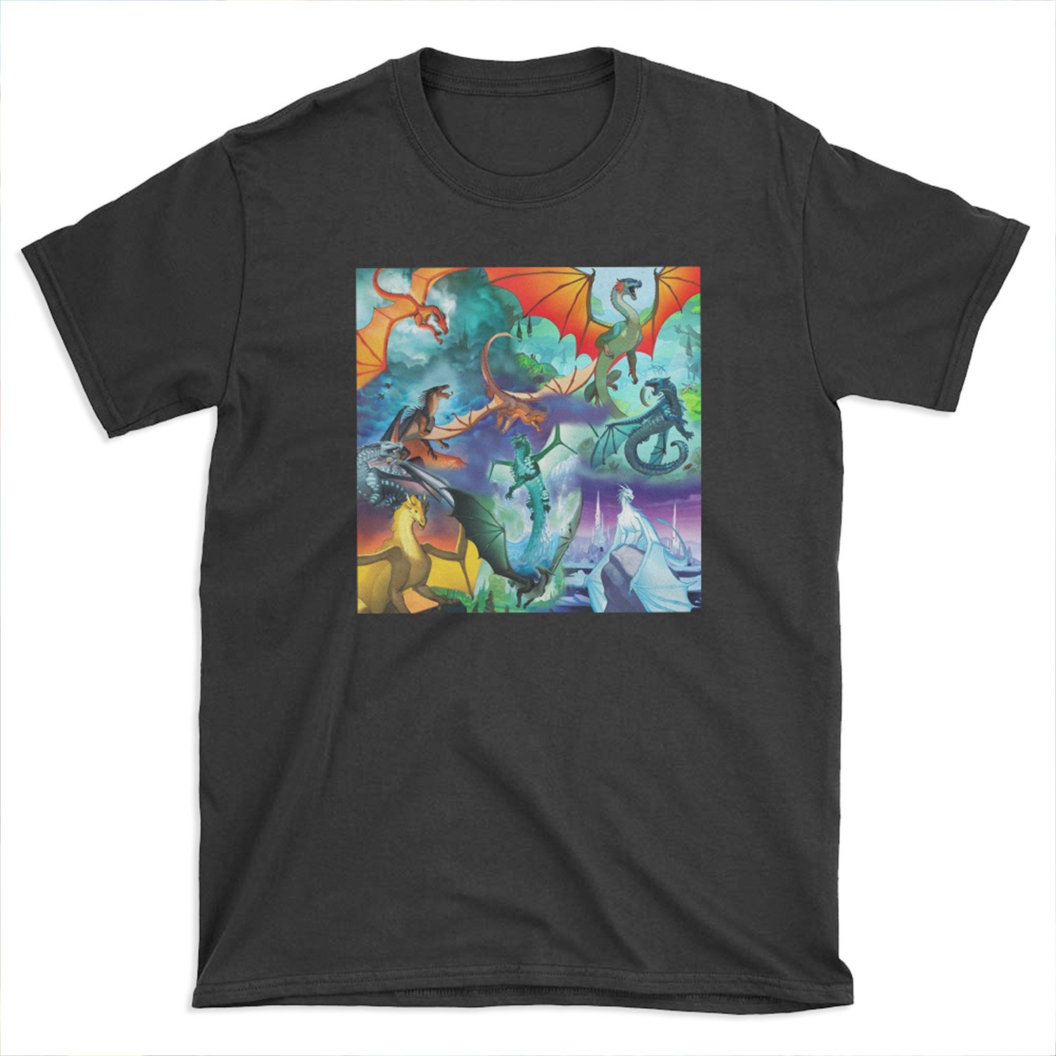 Wing of fire all dragon Pattern Background T-shirt Tee