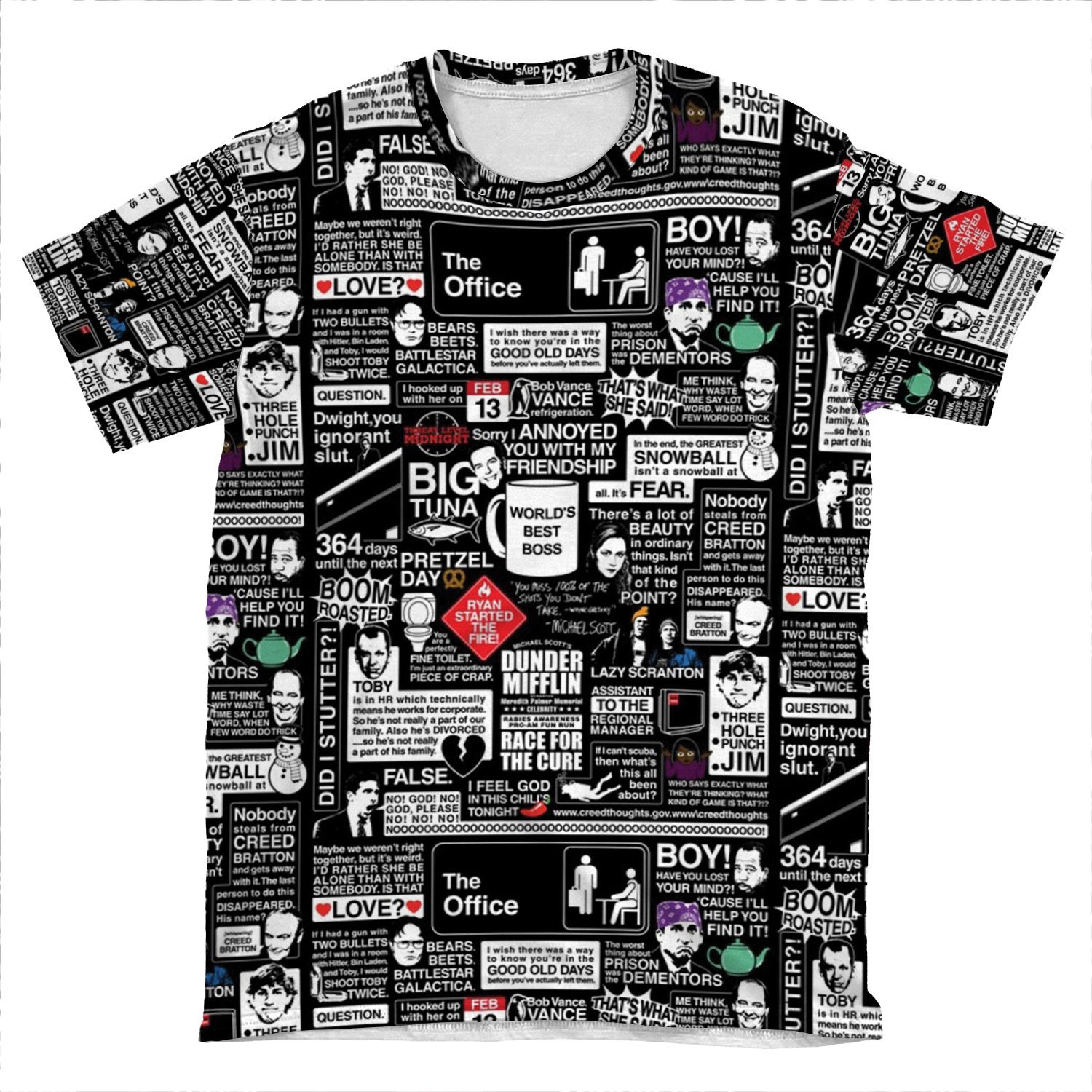 Wise Words From The Office - The Office Quotes AOP T-shirt Tee