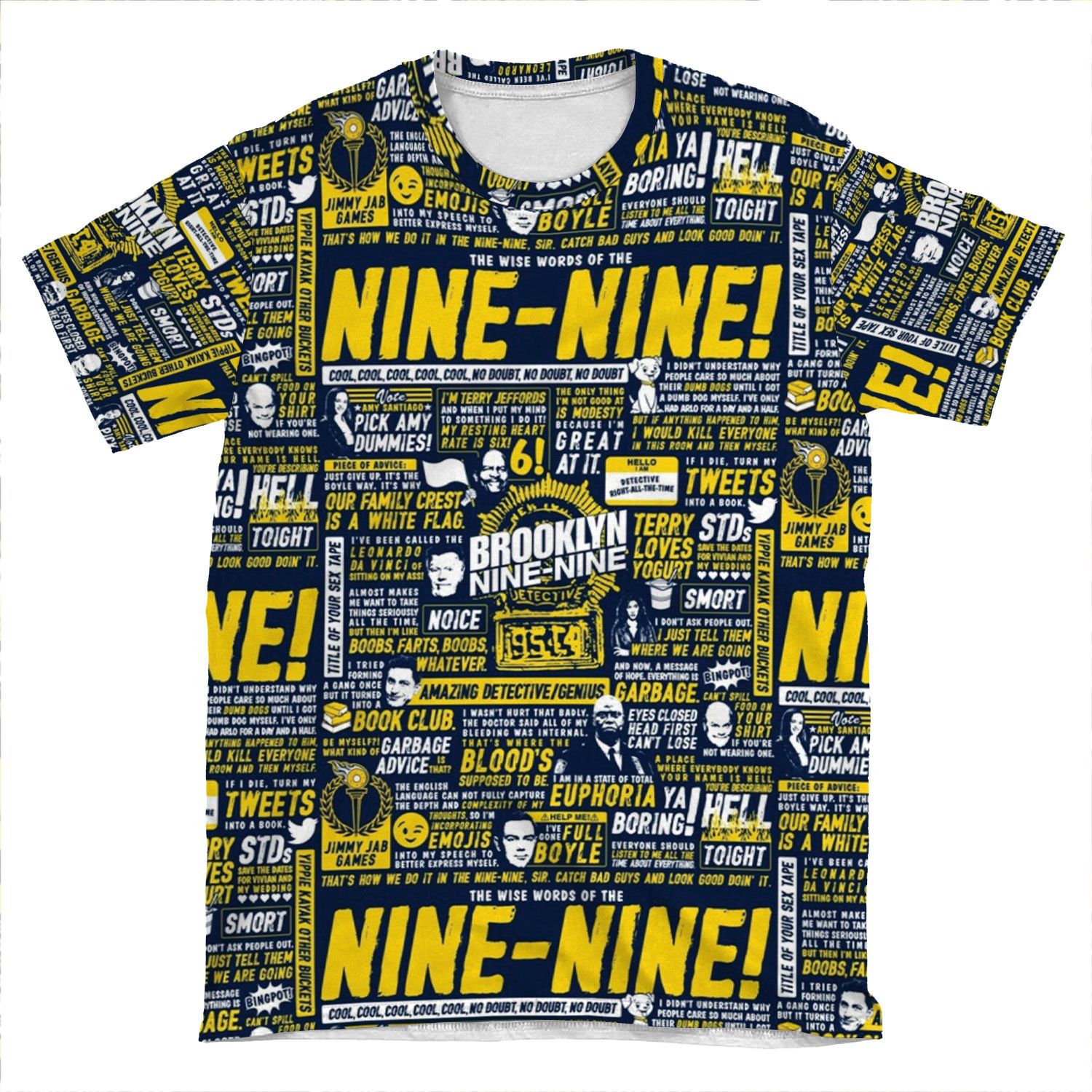 Wise Words Of The Nine-Nine AOP T-shirt Tee