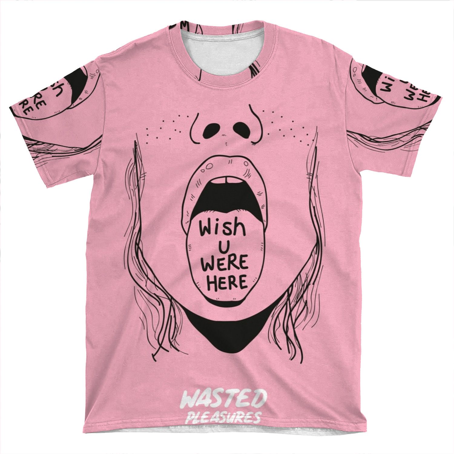 Wish You Were Here v4 AOP T-shirt Tee