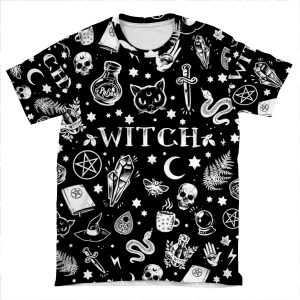 Witch Pattern 2 AOP T-shirt Tee