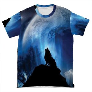 Wolf In The Night Iphone AOP T-shirt Tee