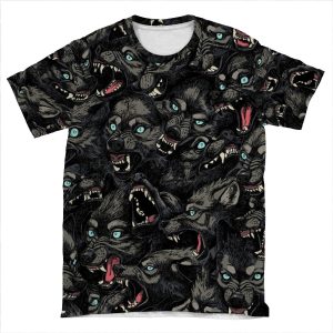 Wolf Pack Pattern AOP T-shirt Tee