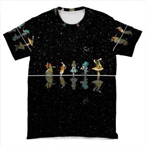 Wonderland Starry Night - Alice In Wonderland AOP T-shirt Tee