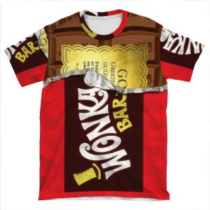 Wonka Chcolate Golden Classic Revolution Branden Retro AOP T-shirt Tee